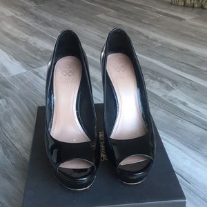 Vince Camuto Black Patent Leather Heels